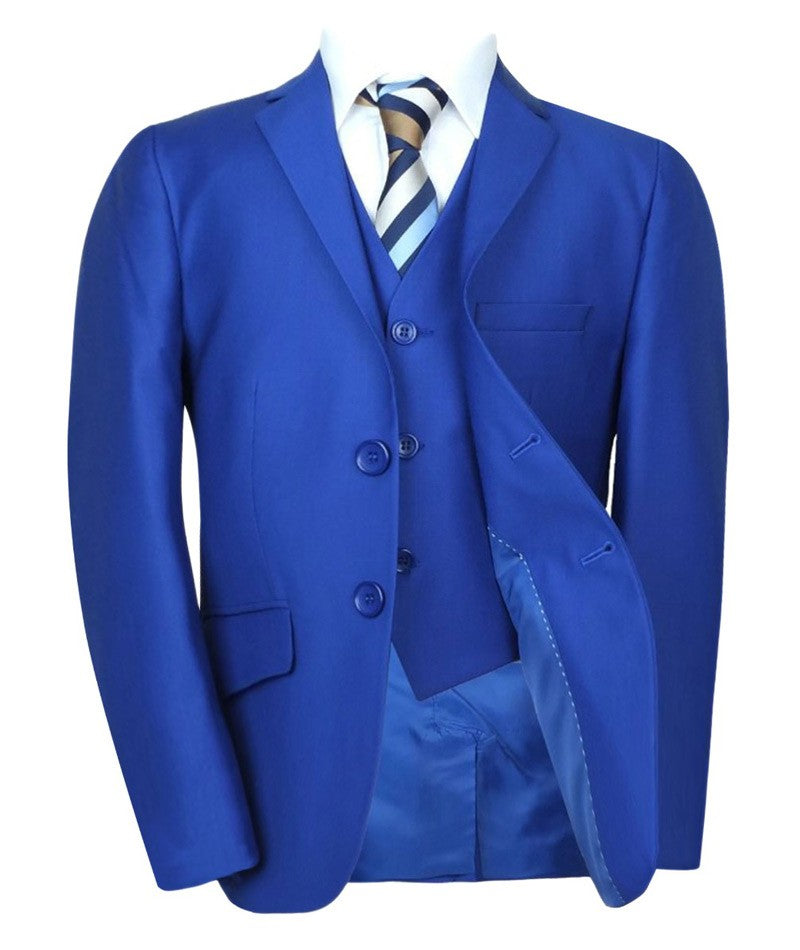 Boys Italian Cut Formal Suit - Royal Blue