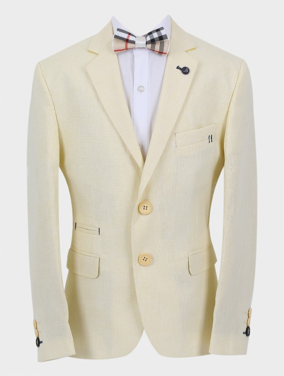 Blazer Décontracté en Lin pour Garçons - Beige