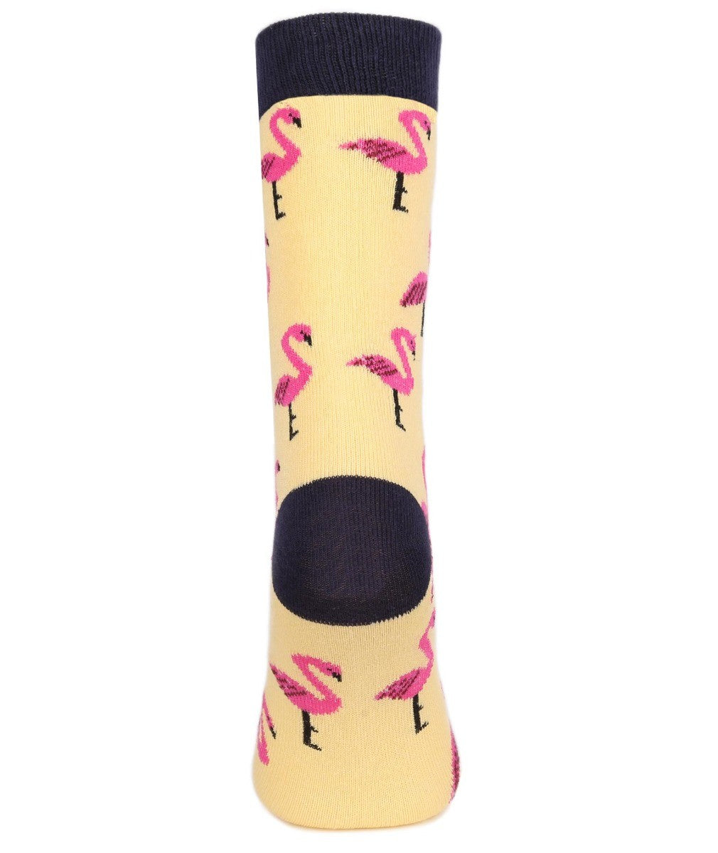 Chaussettes Flamingo Unisexe pour Enfants - Novelty - Jaune - Rose - Bleu Marine