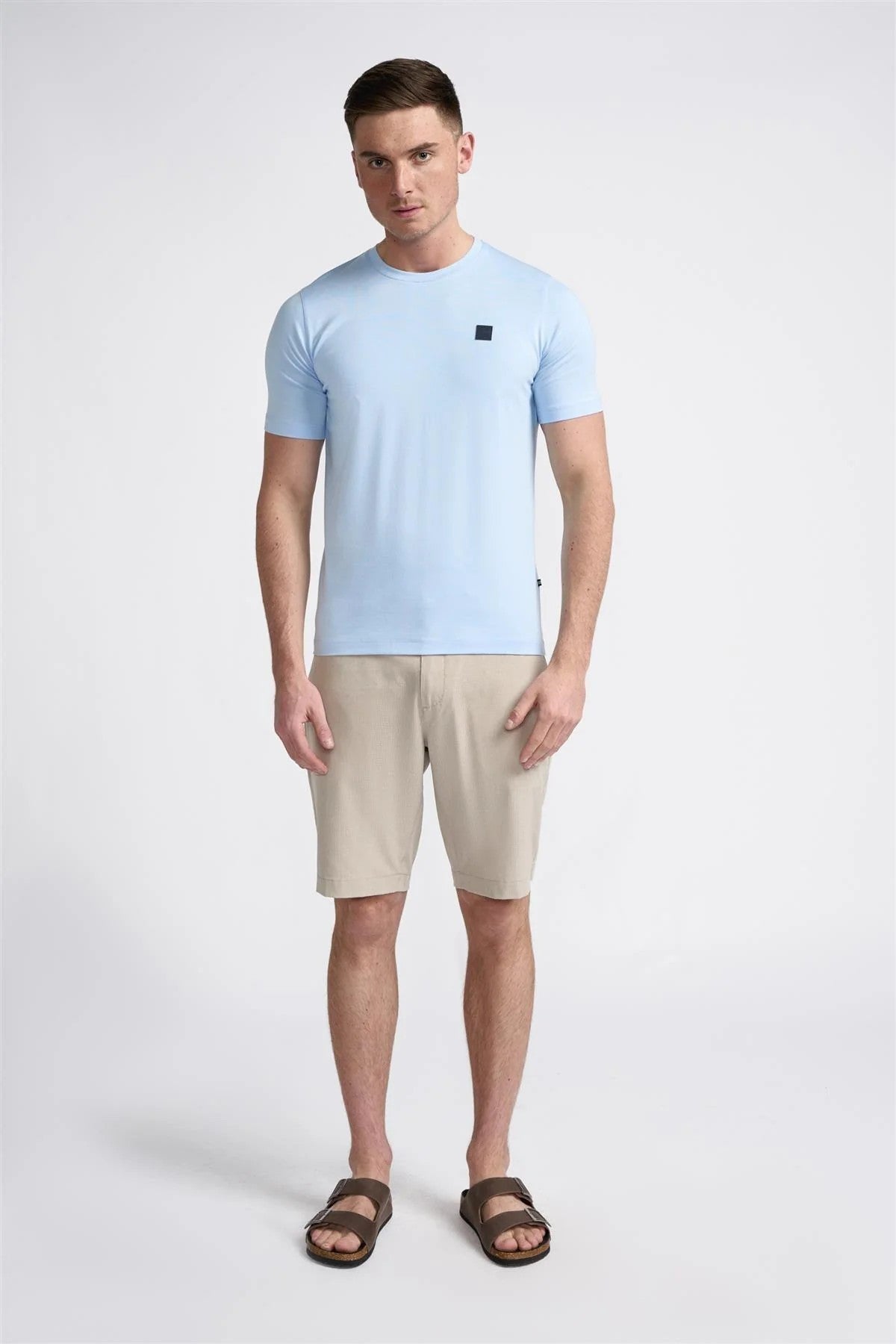 Herren Sommer Essentials Strukturierte Shorts – DENVER - Schiefer