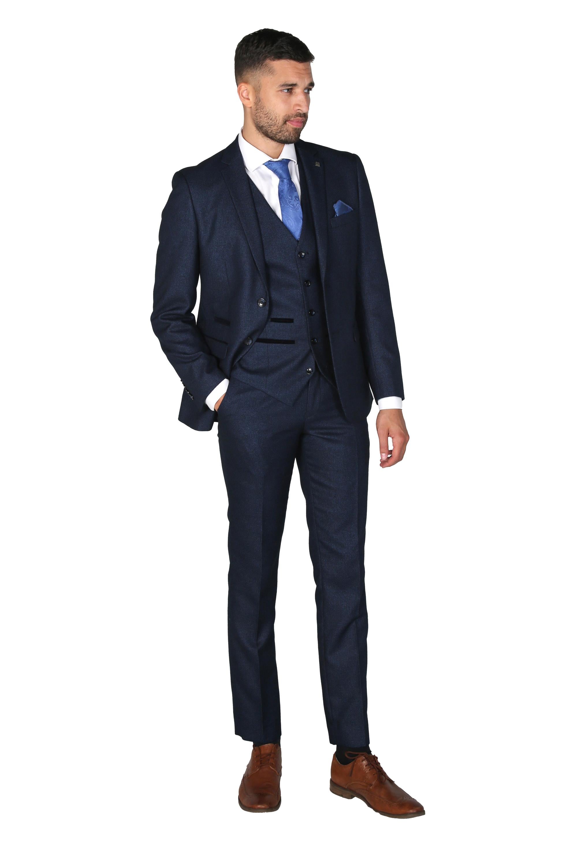 Pantalon Textuformel Arthur pour Homme de Paul Andrew - Bleu Marine