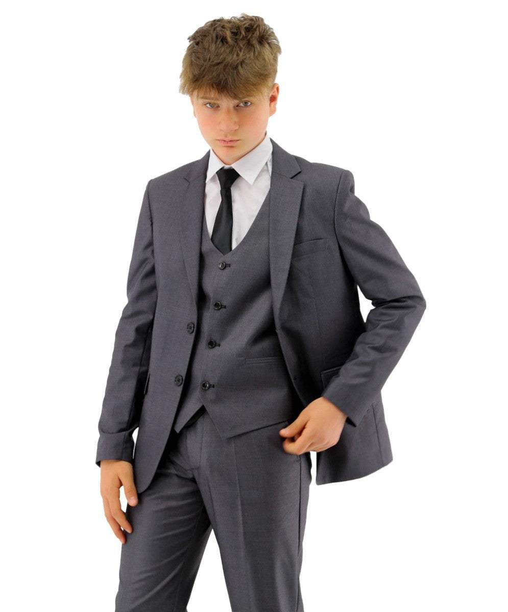 Boys Charcoal Grey Suit - SAMUEL - Charcoal Grey