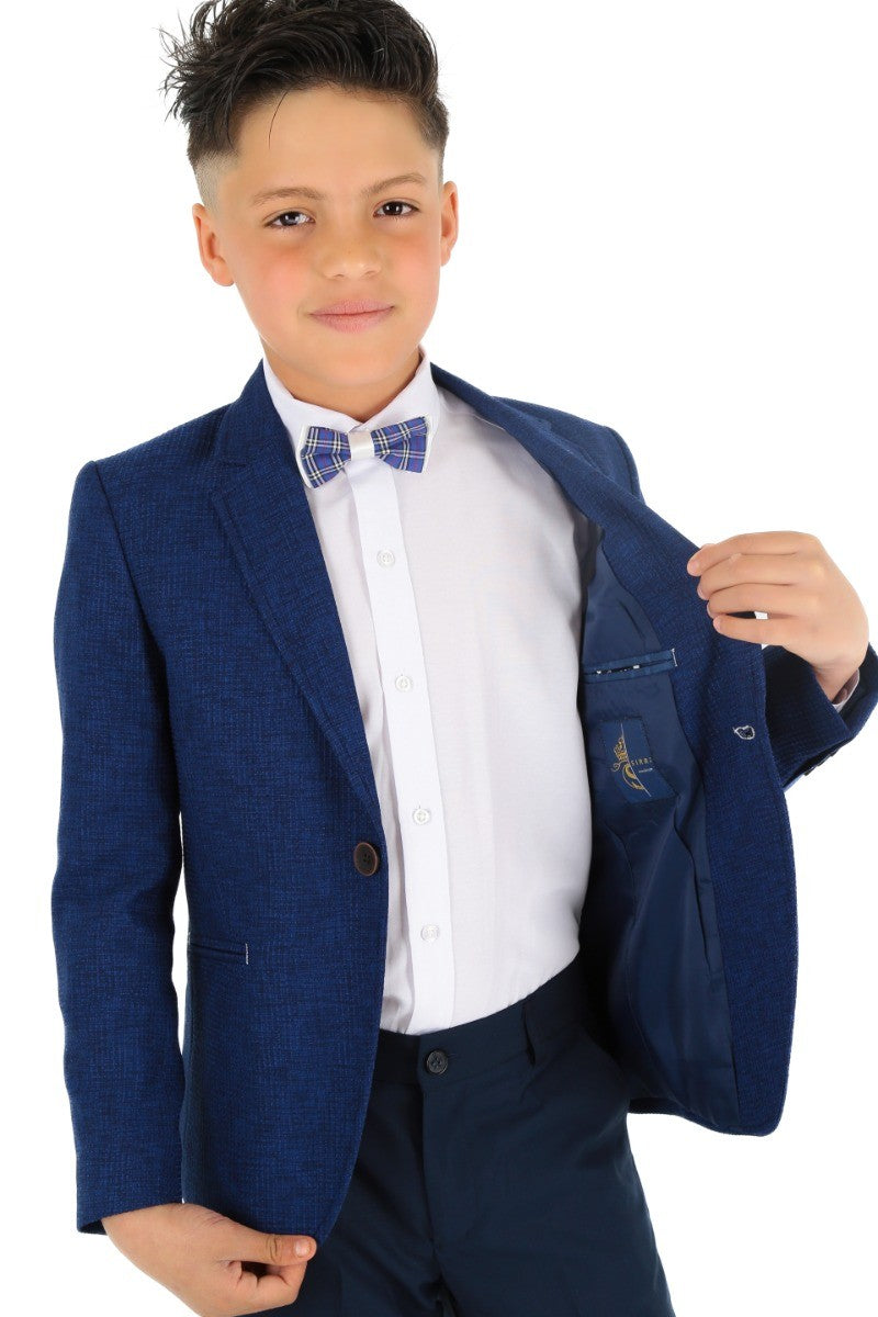 Blazer Formel en Tissu Twill Slim Fit pour Garçons - TERRY - Bleu Marine