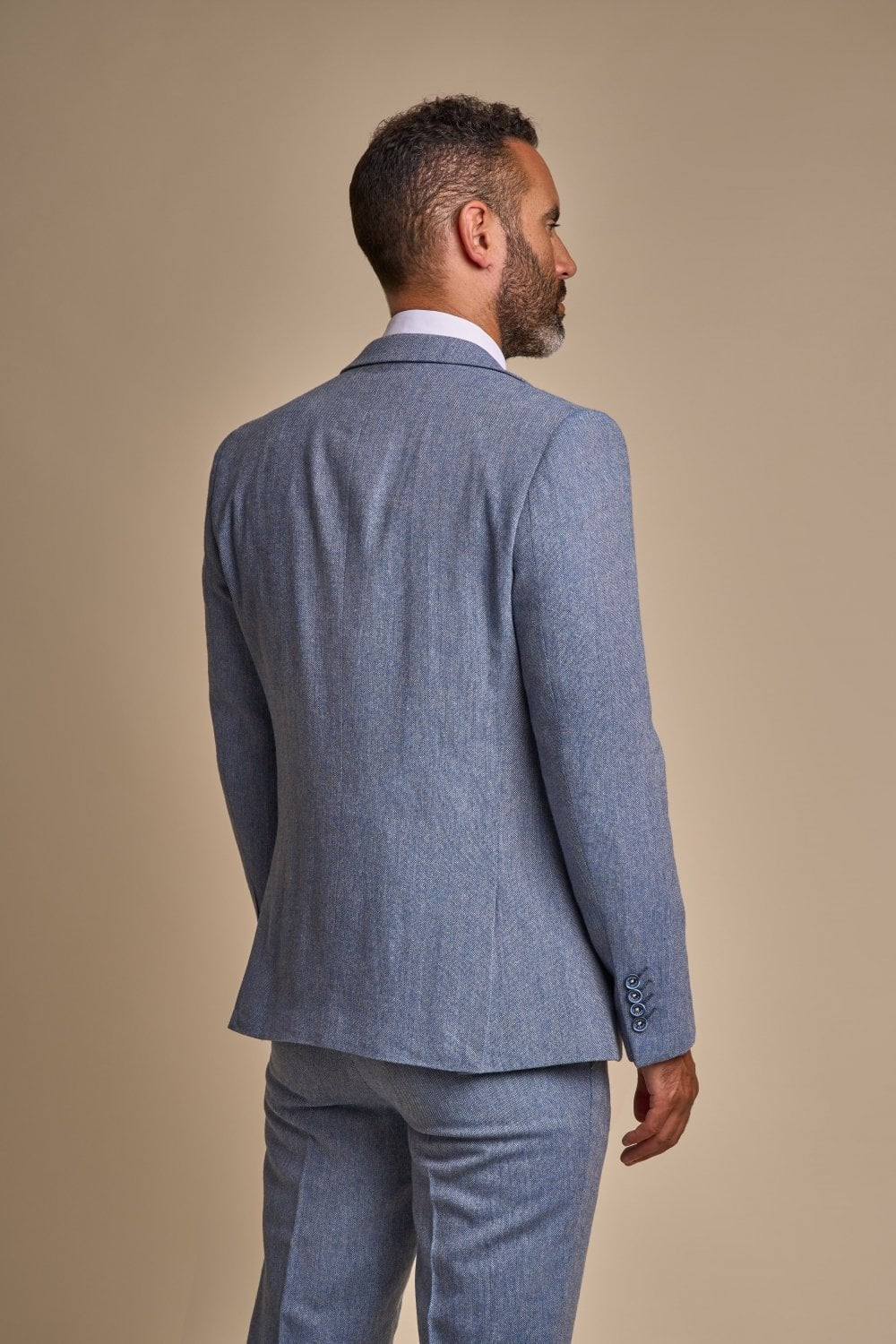 Costume en Tweed Slim Fit pour Homme - WELLS Blue - Bleu Clair