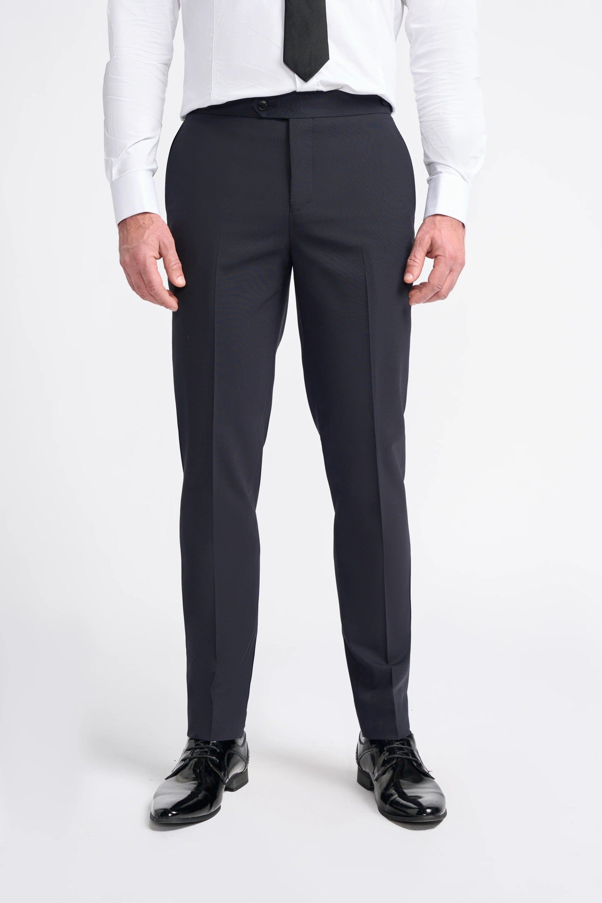 Pantalon Formel en Laine Mélangée pour Homme - ASPEN W/T - Bleu Marine