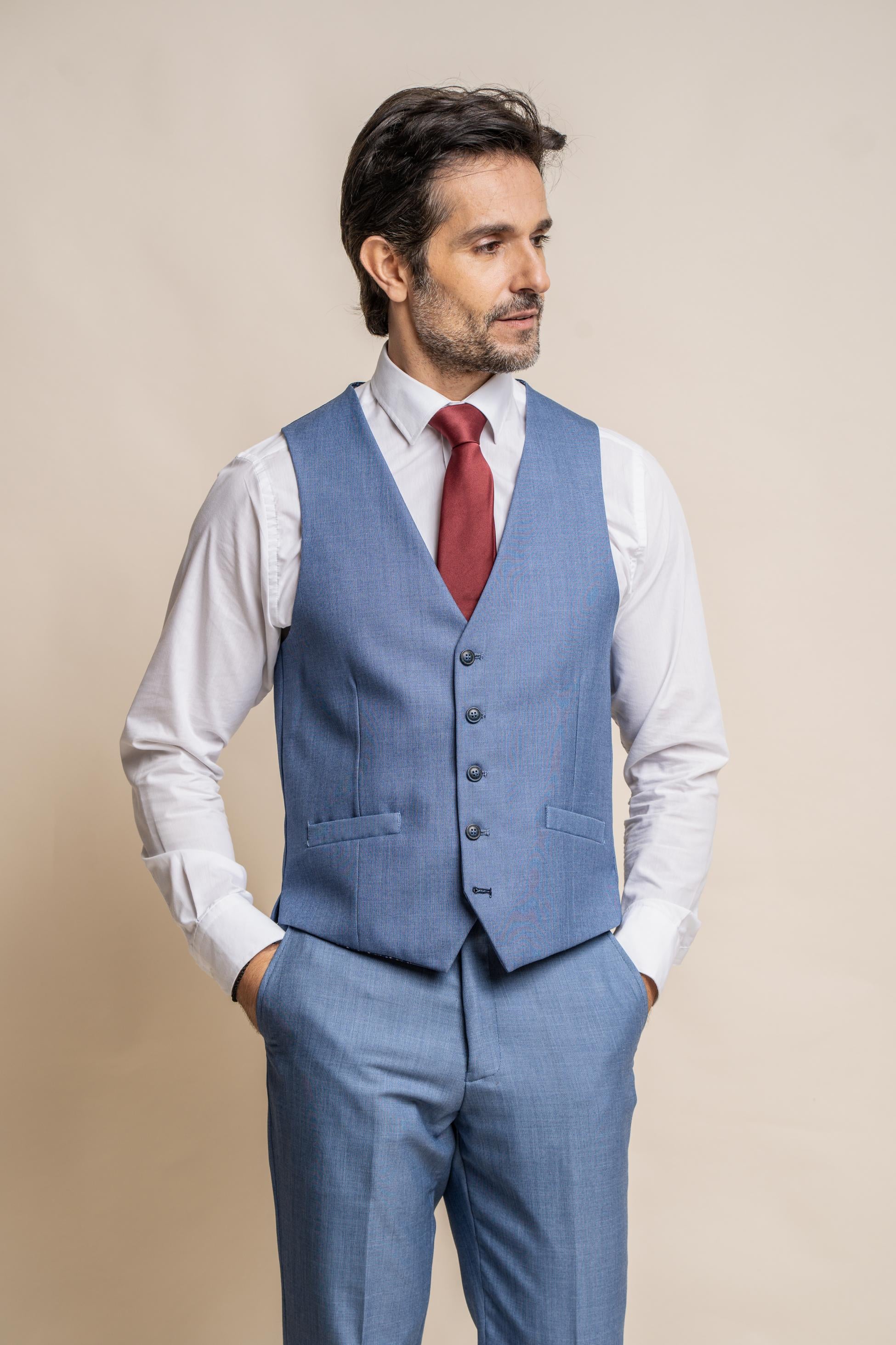 Herren Slim Fit Anzug - BLUE JAY - Jay Blau