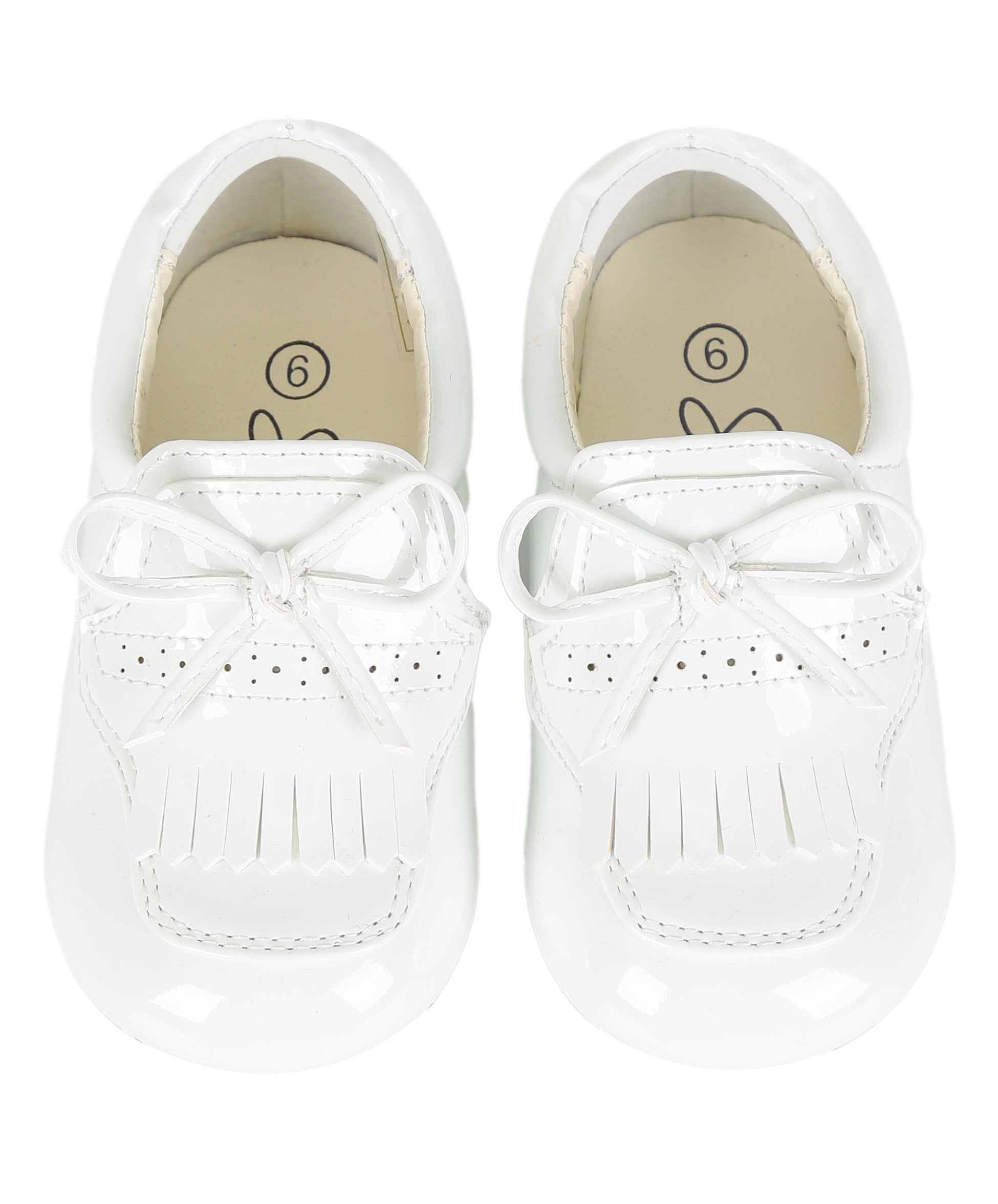 Baby Jungen Vorläufer Lack Loafers - ADAM - Weiß