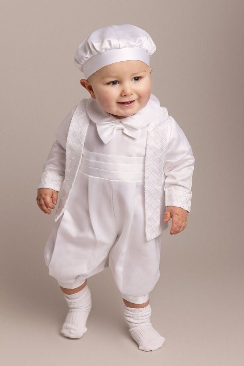 Ensemble Tenue de Baptême Blanc pour Garçons - LIAM - Blanc