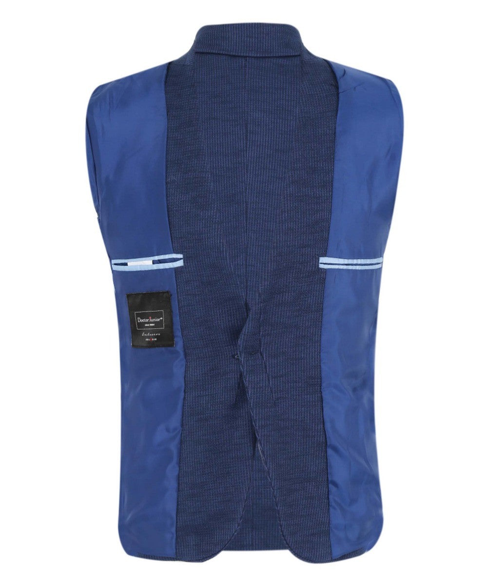 Blazer Formel en Tissu Twill Slim Fit pour Garçons - Bleu Marine