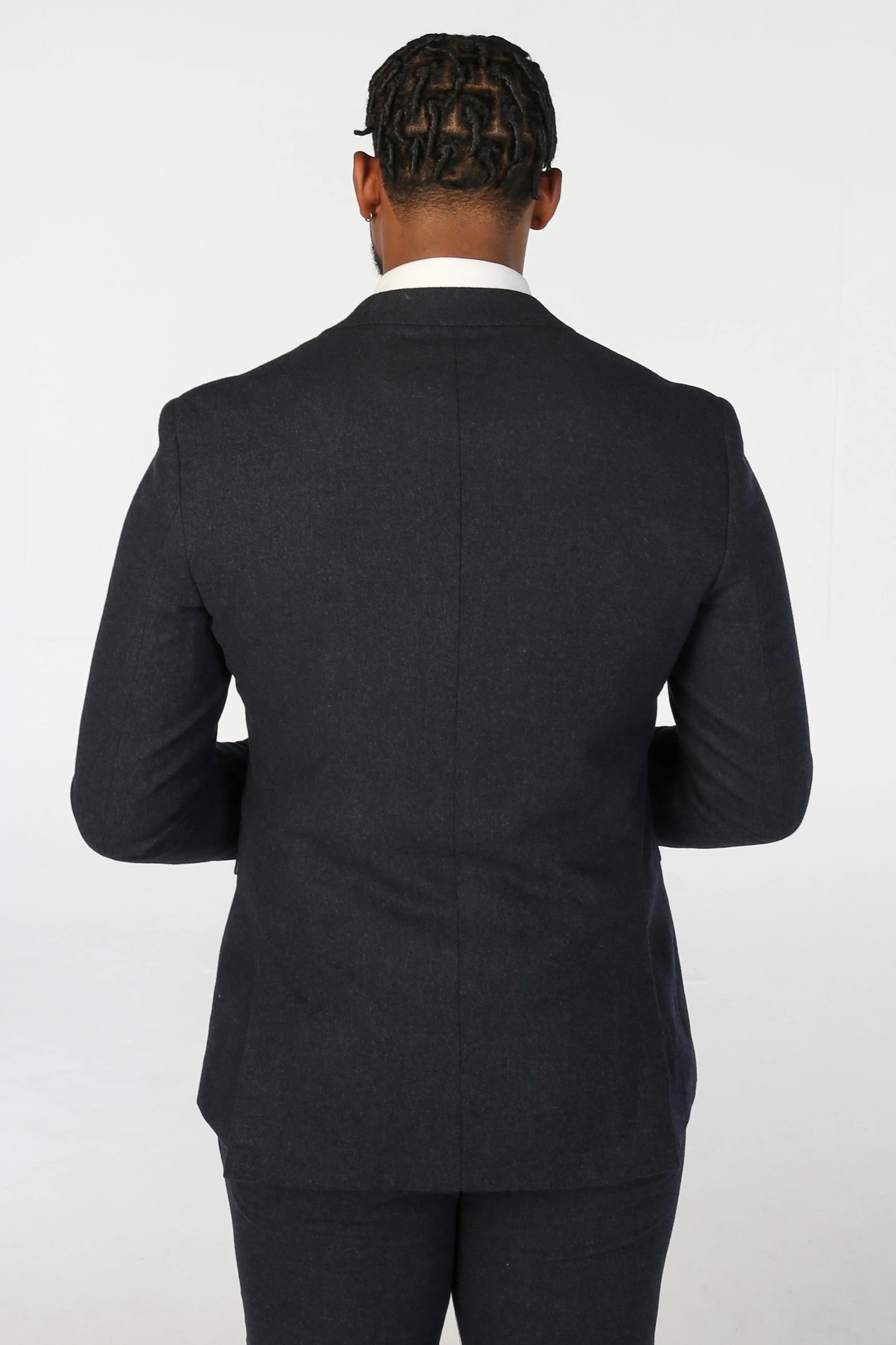 Men’s Wool Blend Suit Jacket - OSCAR - Navy