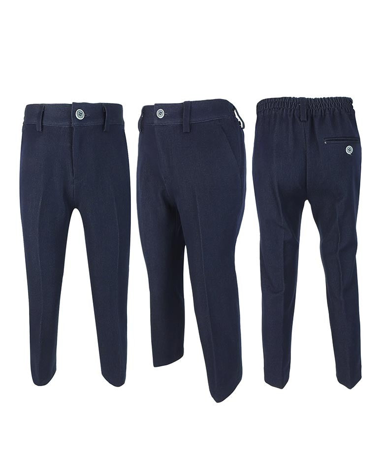 Jungen Denim-Look Marine Slim Fit Anzug - FABIAN - Marineblau