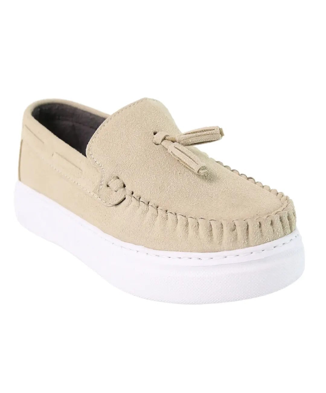 Mocassins en Suède à Semelle Épaisse pour Garçons - URBAN - Beige