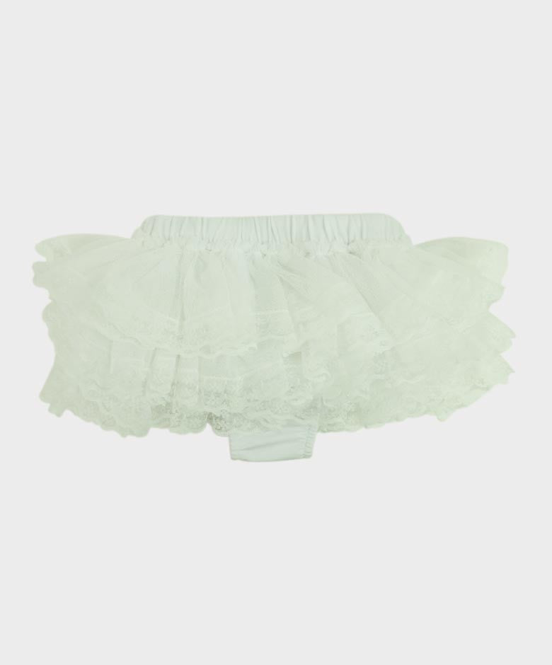 Baby Mädchen Rüschen Spitzen Bloomers - Weiß