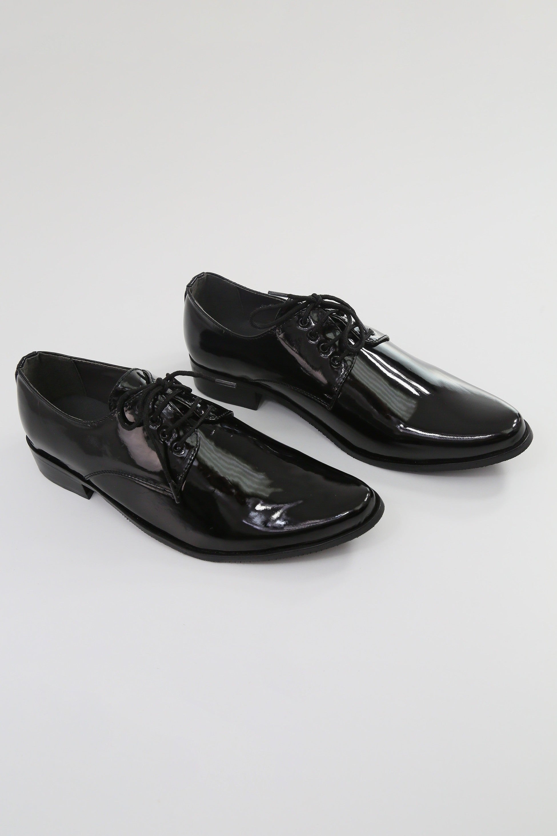 Chaussures Derby en cuir verni pour garçons - GEORGE - Noir