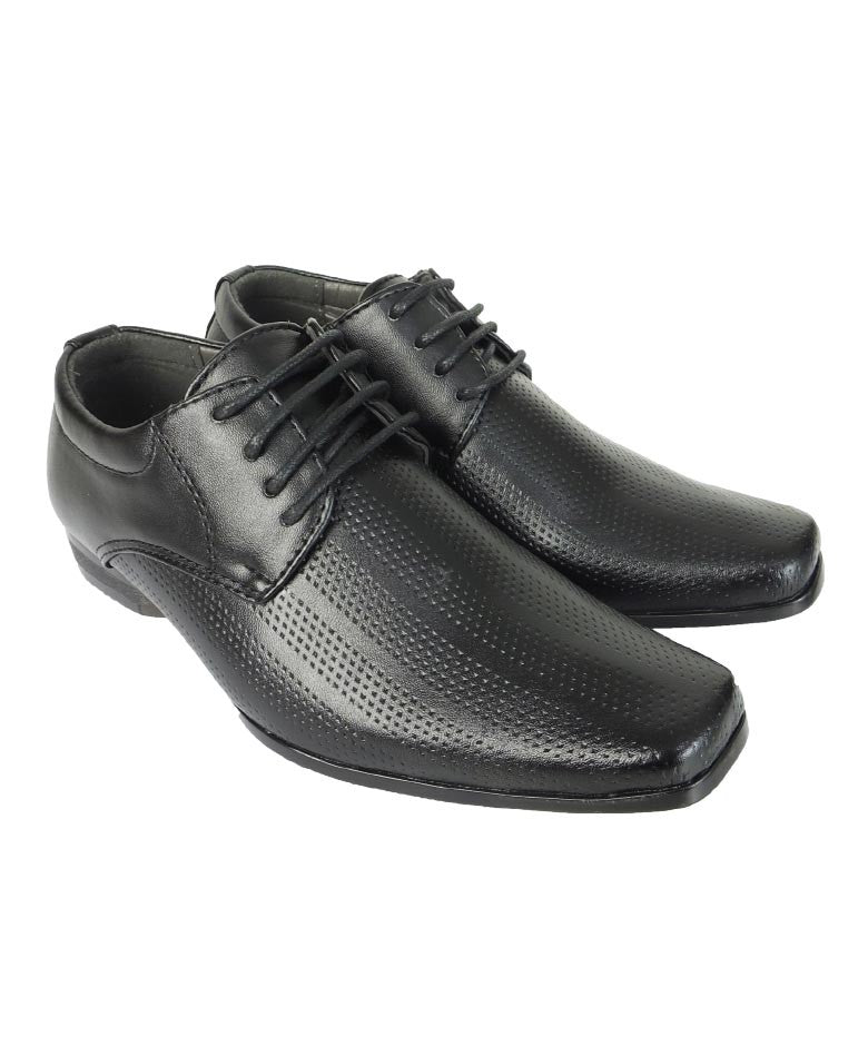 Jungen Schnür-Derby Schuhe - BRIGHTON Schwarz - Schwarz