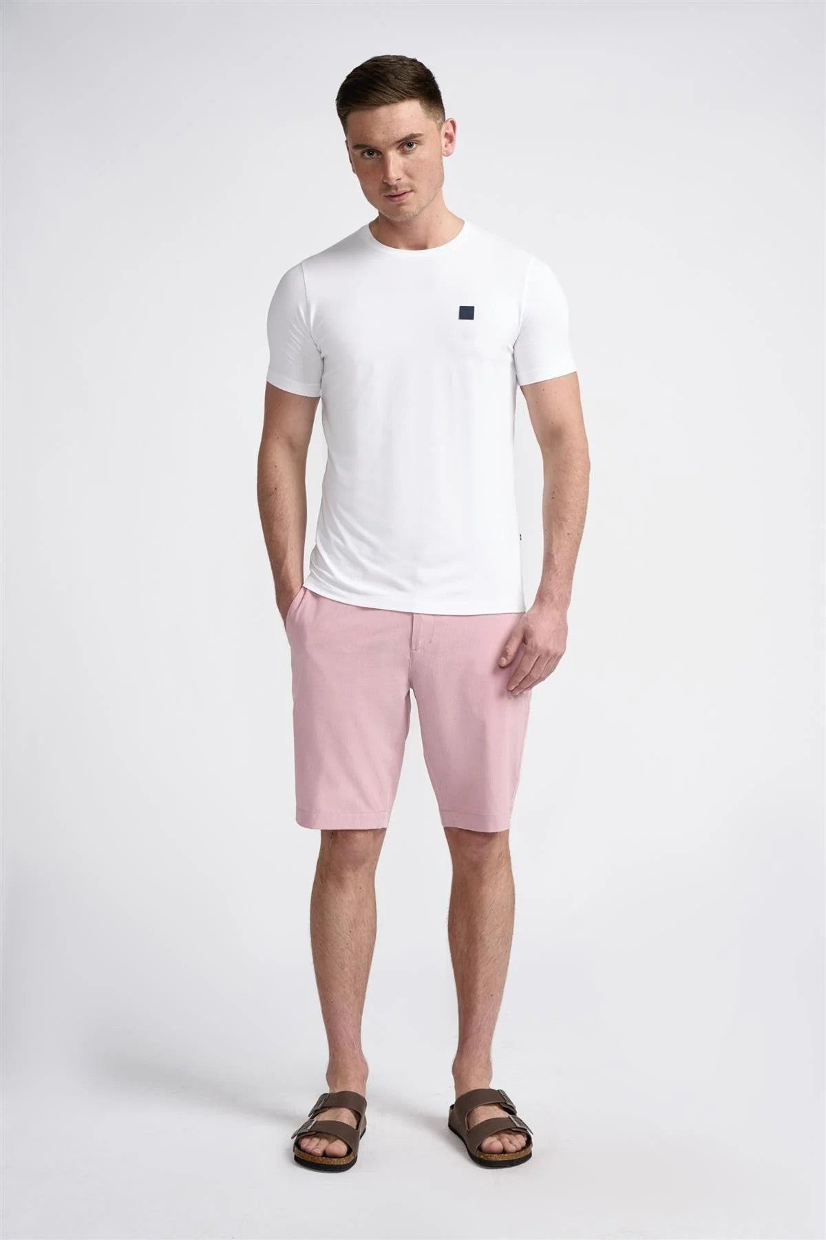 Herren Sommer Essentials Strukturierte Shorts – DENVER - Mauve