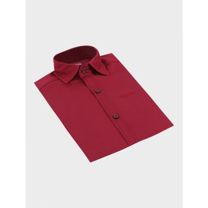 Jungen Baumwoll Slim Fit Oxford Hemd - RYAN - Bordeaux