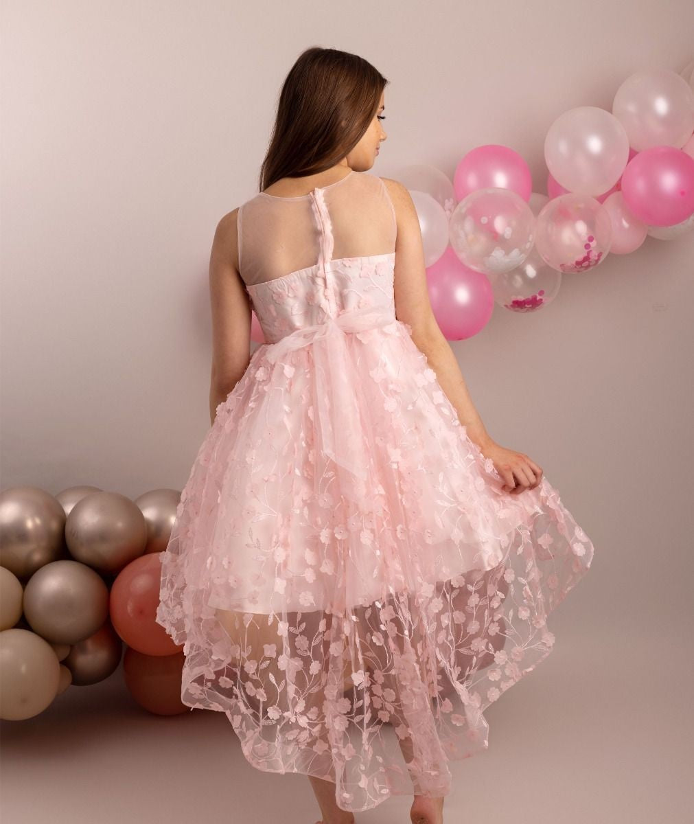 Robe à fleurs pour filles - COURTNEY - Rose