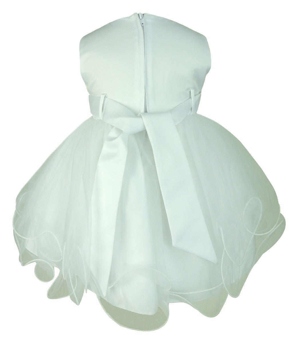 Robe de Baptême Mariée avec Boléro Papillon pour Filles - Blanc