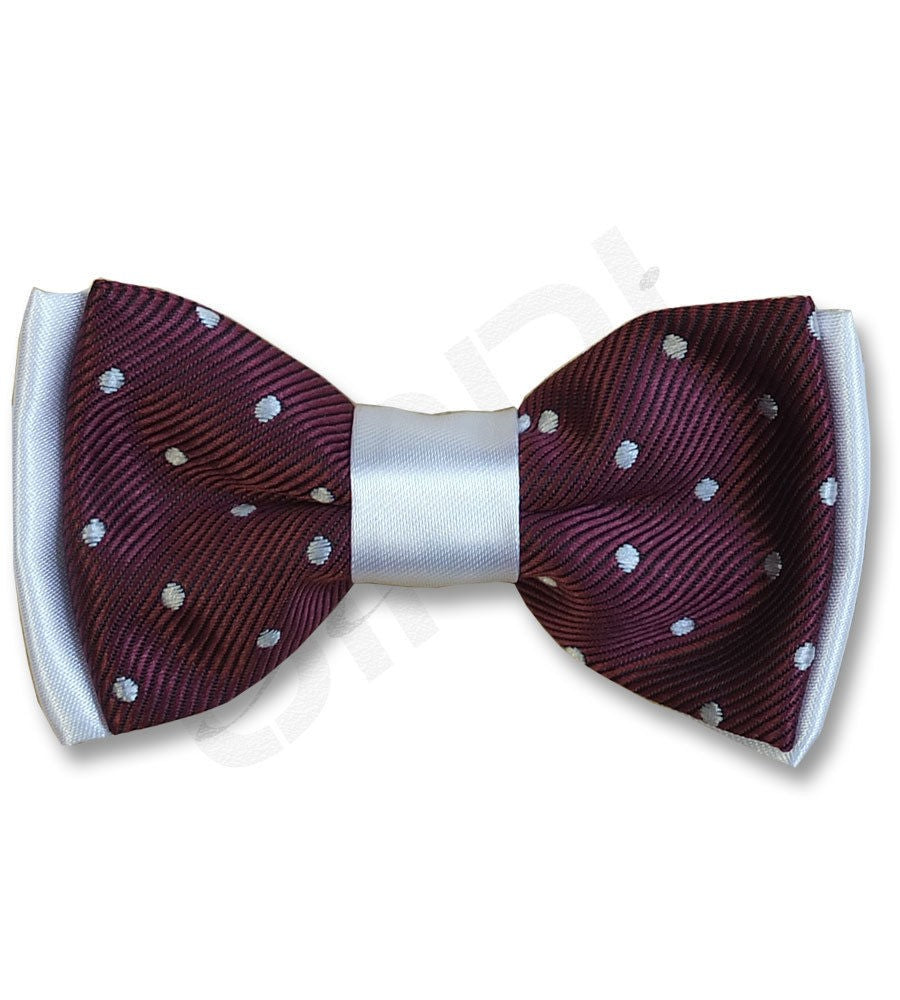 Jungen Polka Dot Fliege - Bordeaux