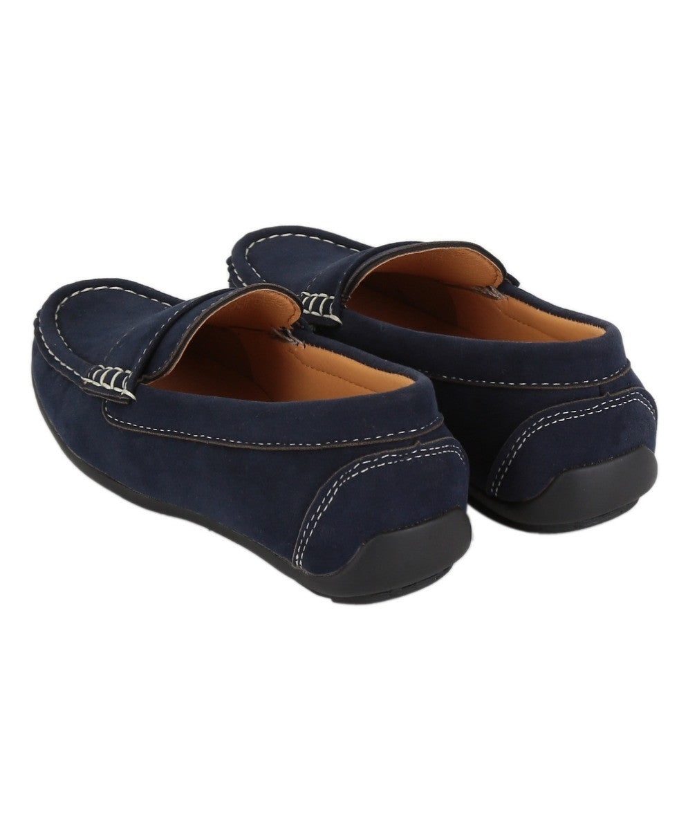 Mocassins en Suède pour Garçons - DUNCAN - Bleu Marine