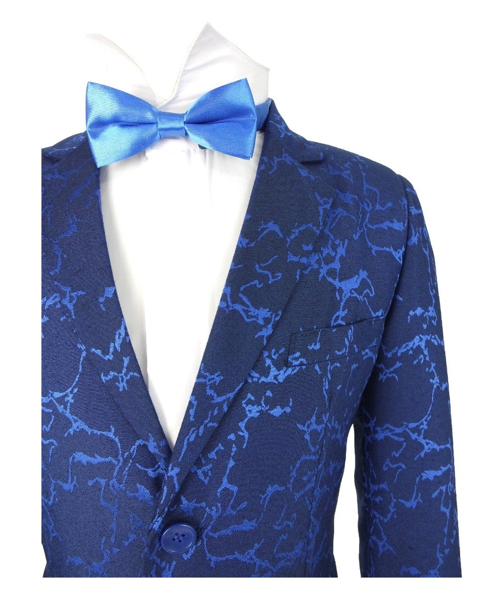 Jungen Marmor Druck Blazer - Blau