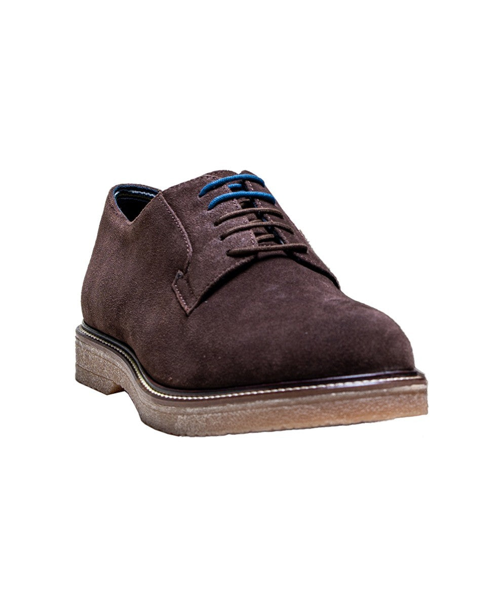 Chaussures en suède à lacets pour hommes - RICHMOND - Marron