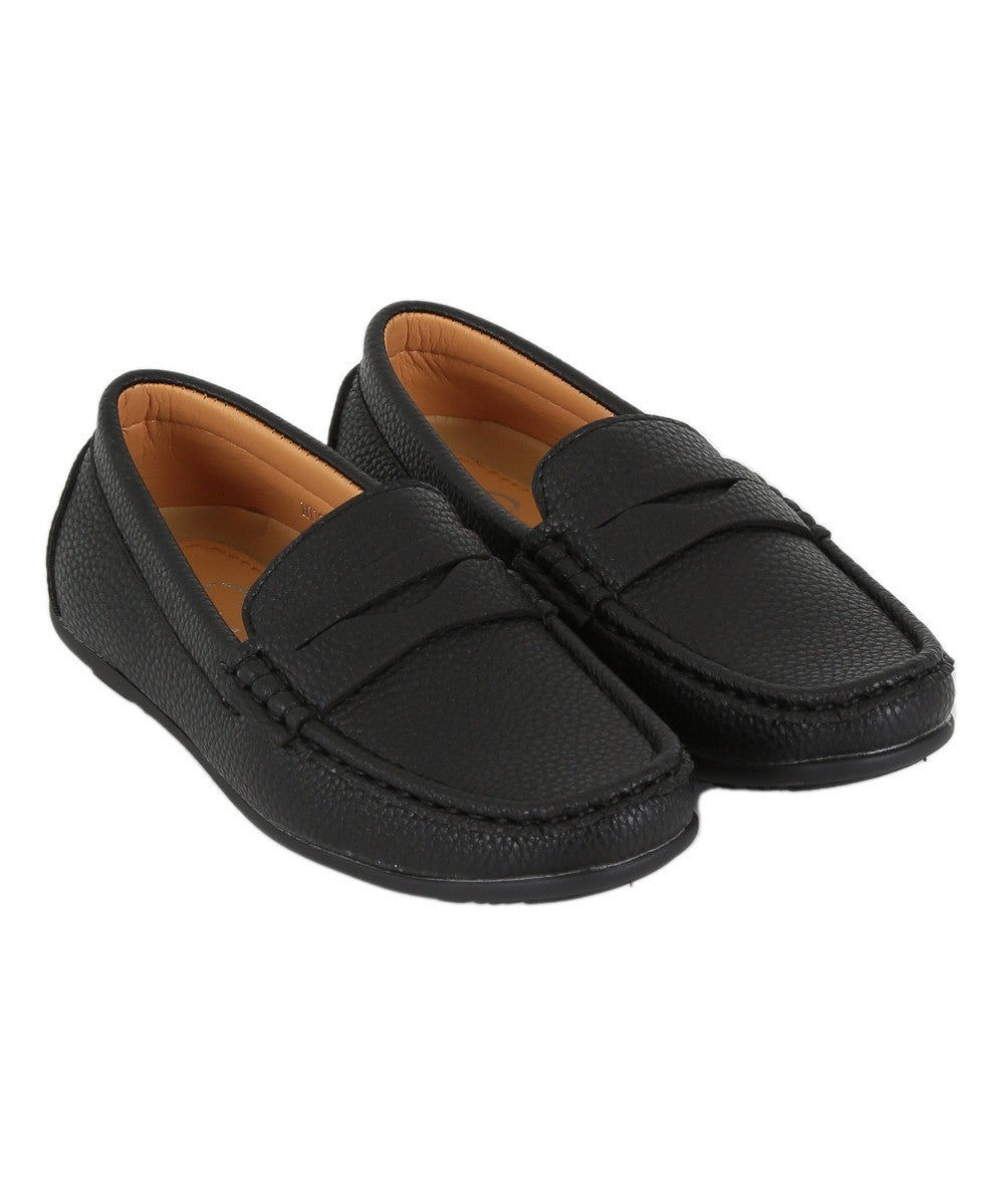 Mocassins en Cuir pour Garçons - HUGO - Noir