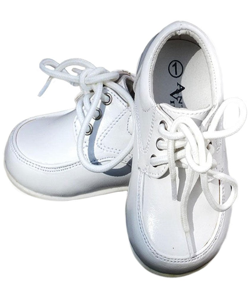 Chaussures de Baptême à Lacets pour Garçons - Blanc