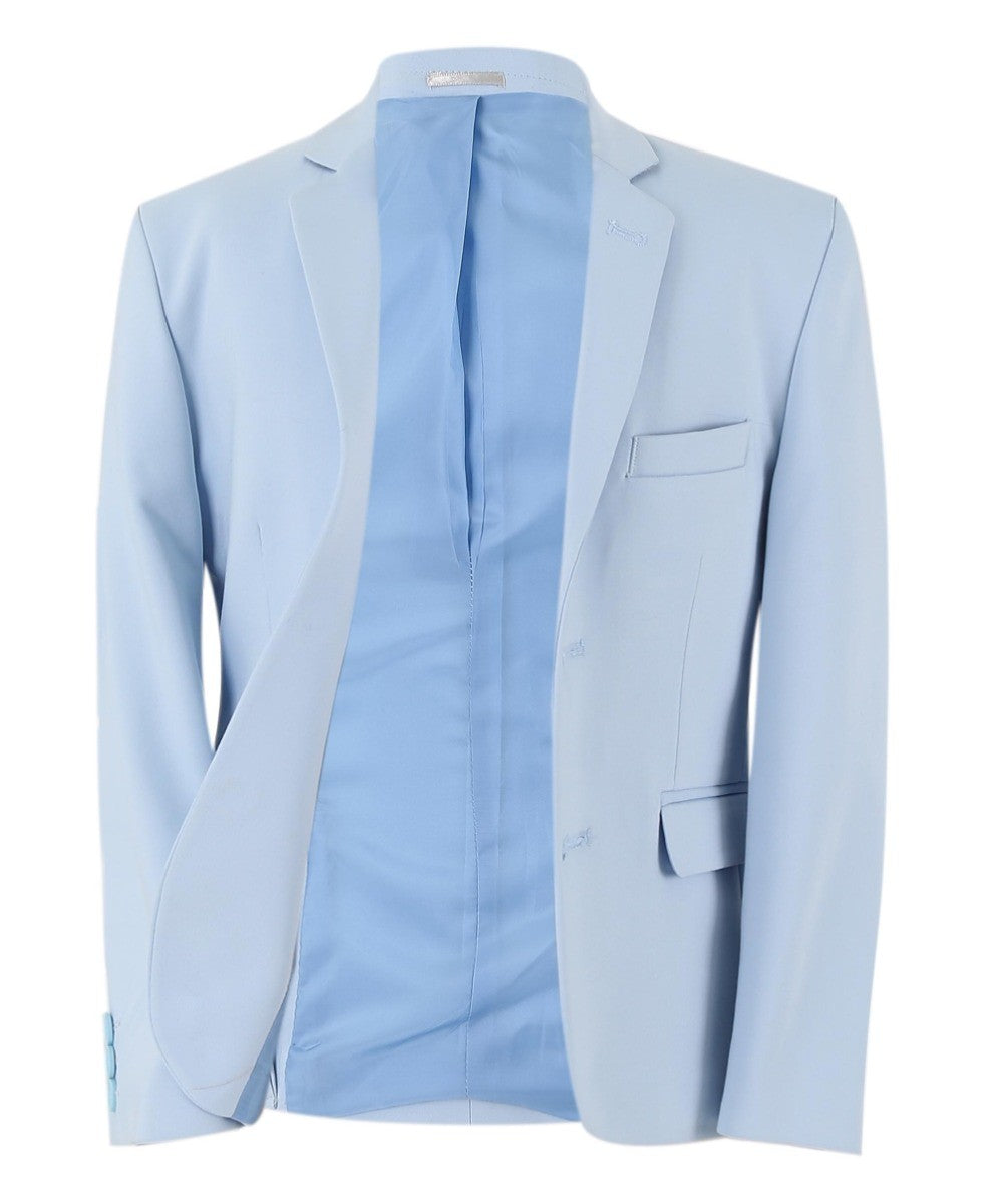 Jungen Slim Fit Formeller Blazer - KANE - Babyblau