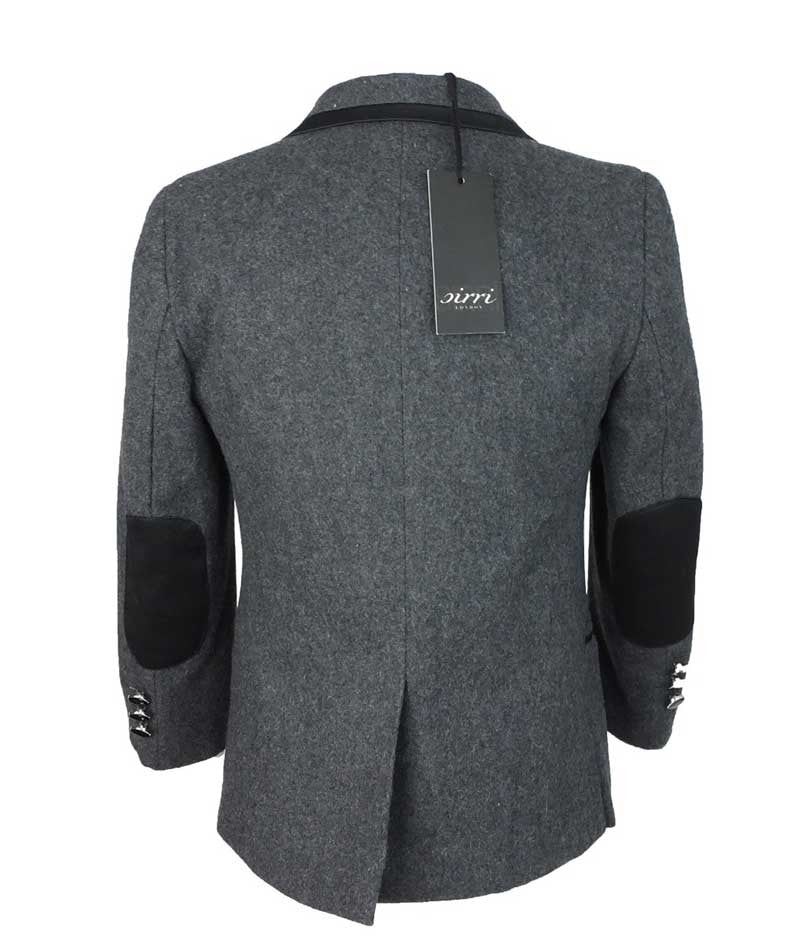 Costume en Tweed Effet Laine pour Garçons - Gris Charbon