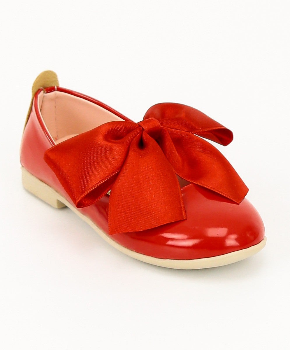 Girls Patent Flat Mary Jane Shoes - ELENA - Red