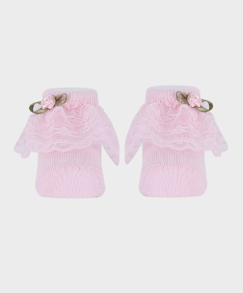 Baby Mädchen Stirnband und Socken-Set - Pink