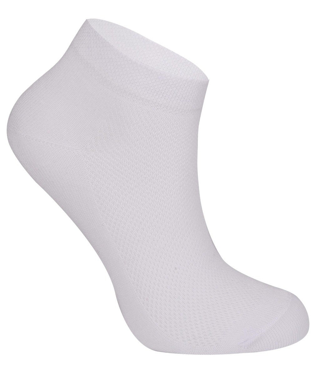 Unisex Stretch Baumwoll Knöchelsocken, für Jungen & Mädchen - Weiß