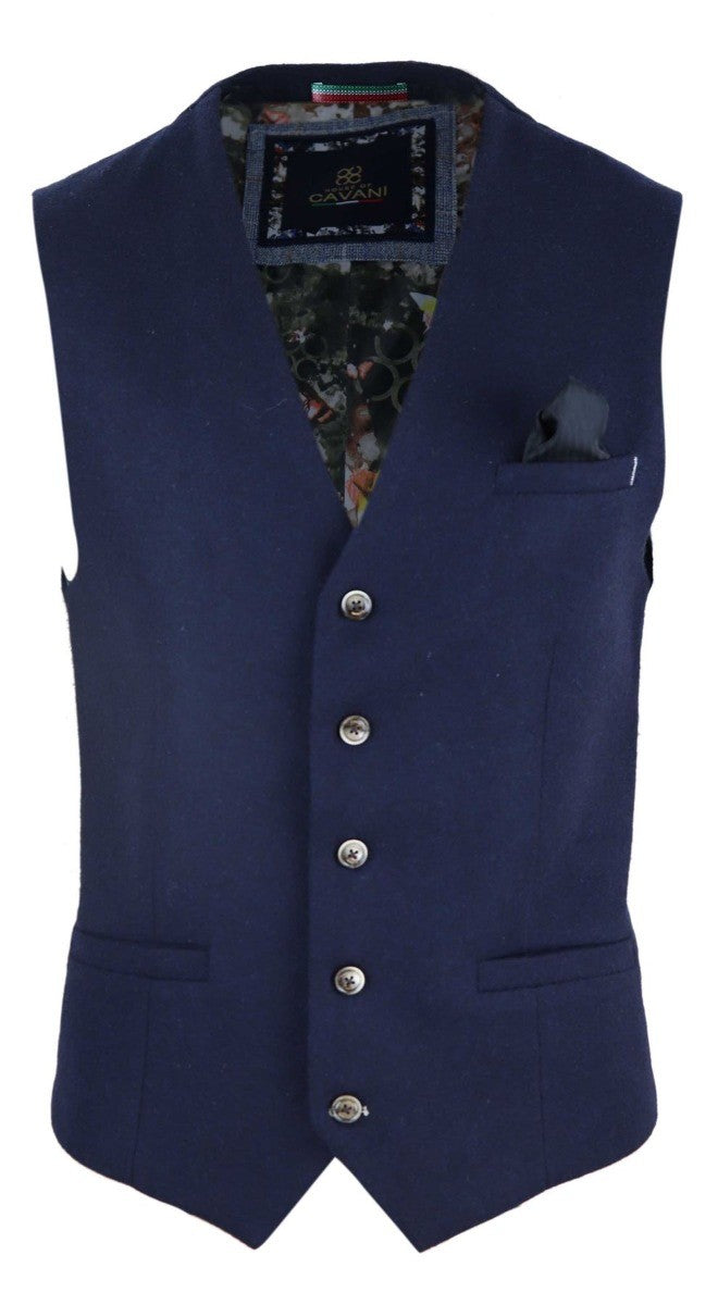 Gilet en laine mélangée en tweed - Kyra Navy - Marine