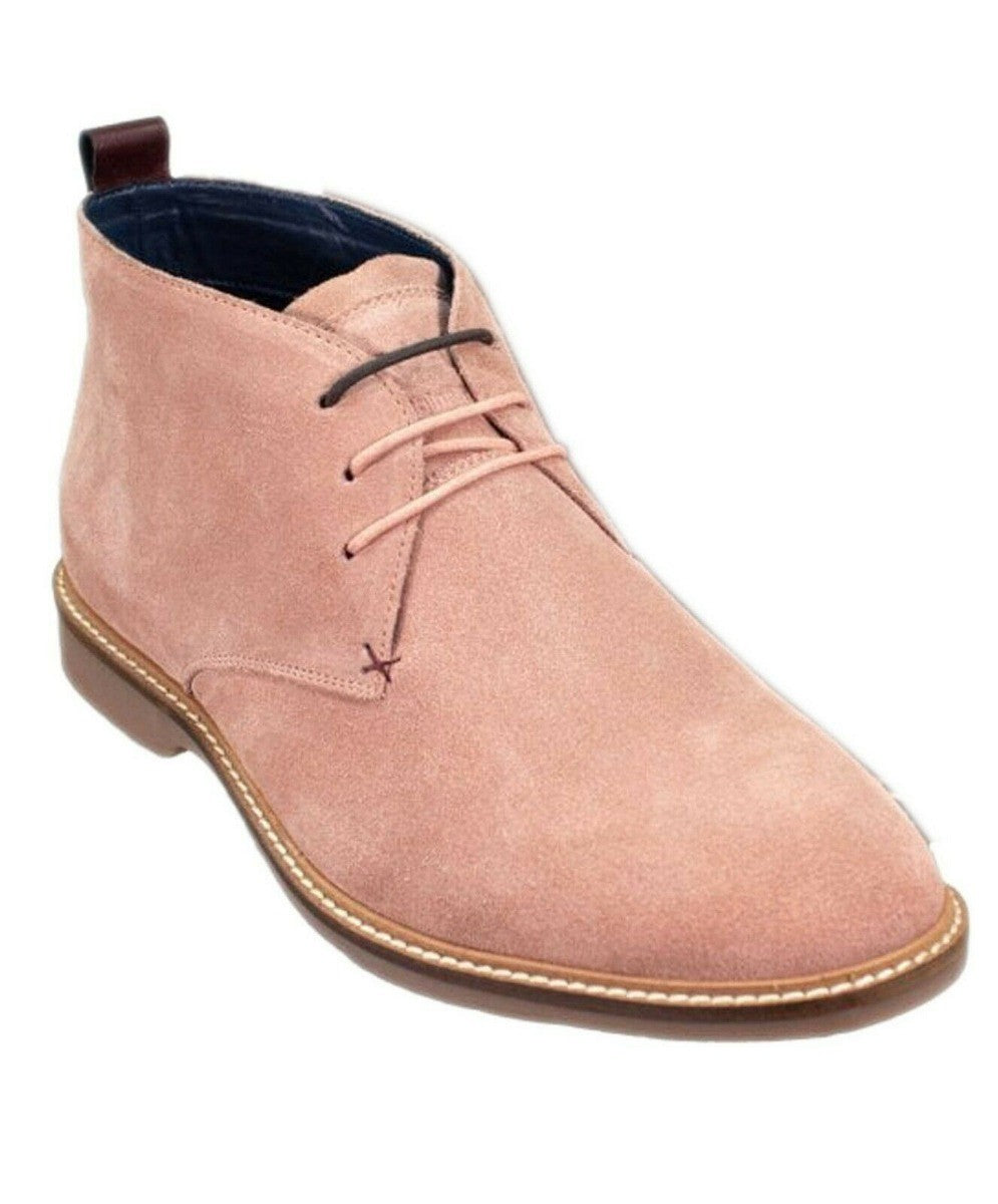 Men's Suede Chukka Boots - SAHARA - Dusty Pink