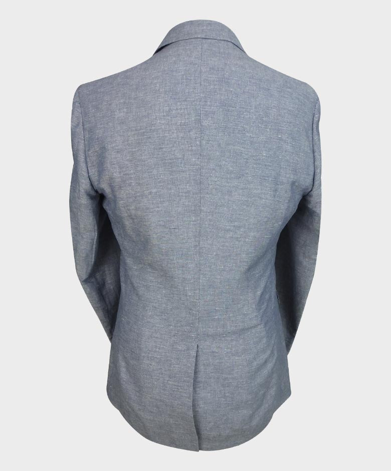 Blazer en Lin Slim Fit pour Hommes - ETHAN - Bleu Pâle