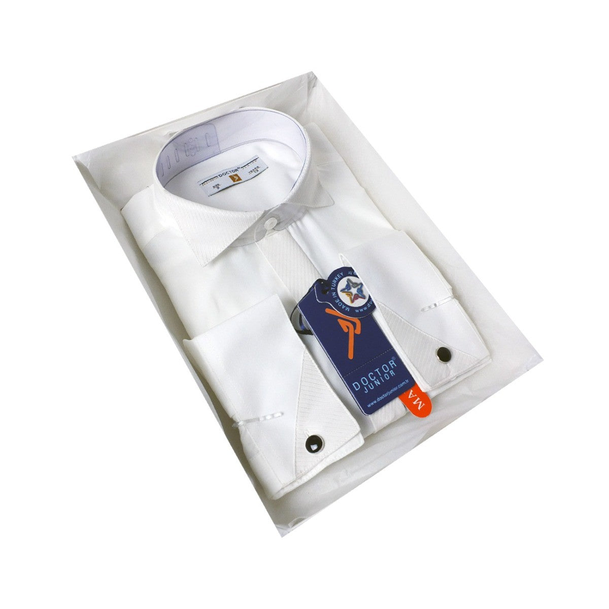 Chemise à Col Cassé avec Boutons de Manchette pour Garçons - ATAYAKA - Crème