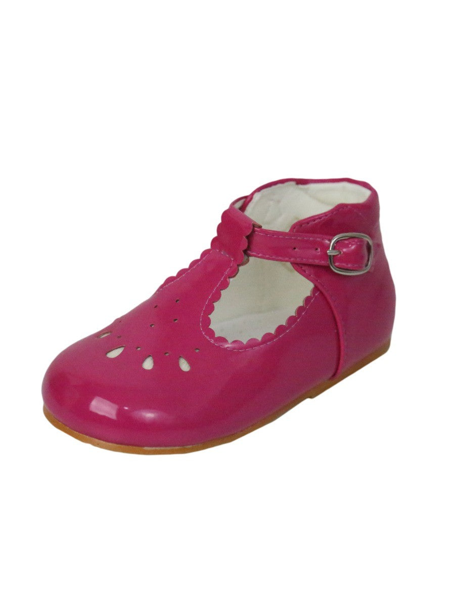 Mädchen Brautjungfern Perforierte Schuhe - Fuchsia