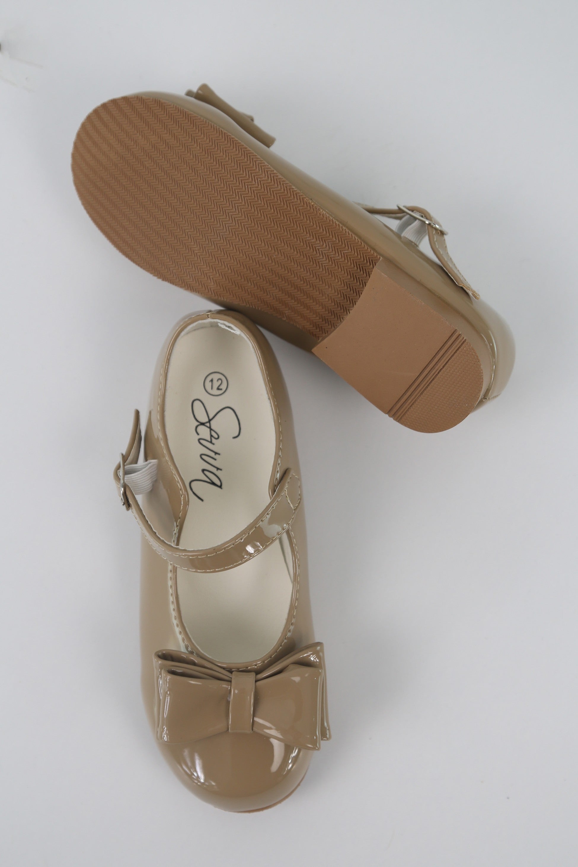 Chaussures Mary Jane Vernies avec Nœud pour Filles - LIYA - Camel