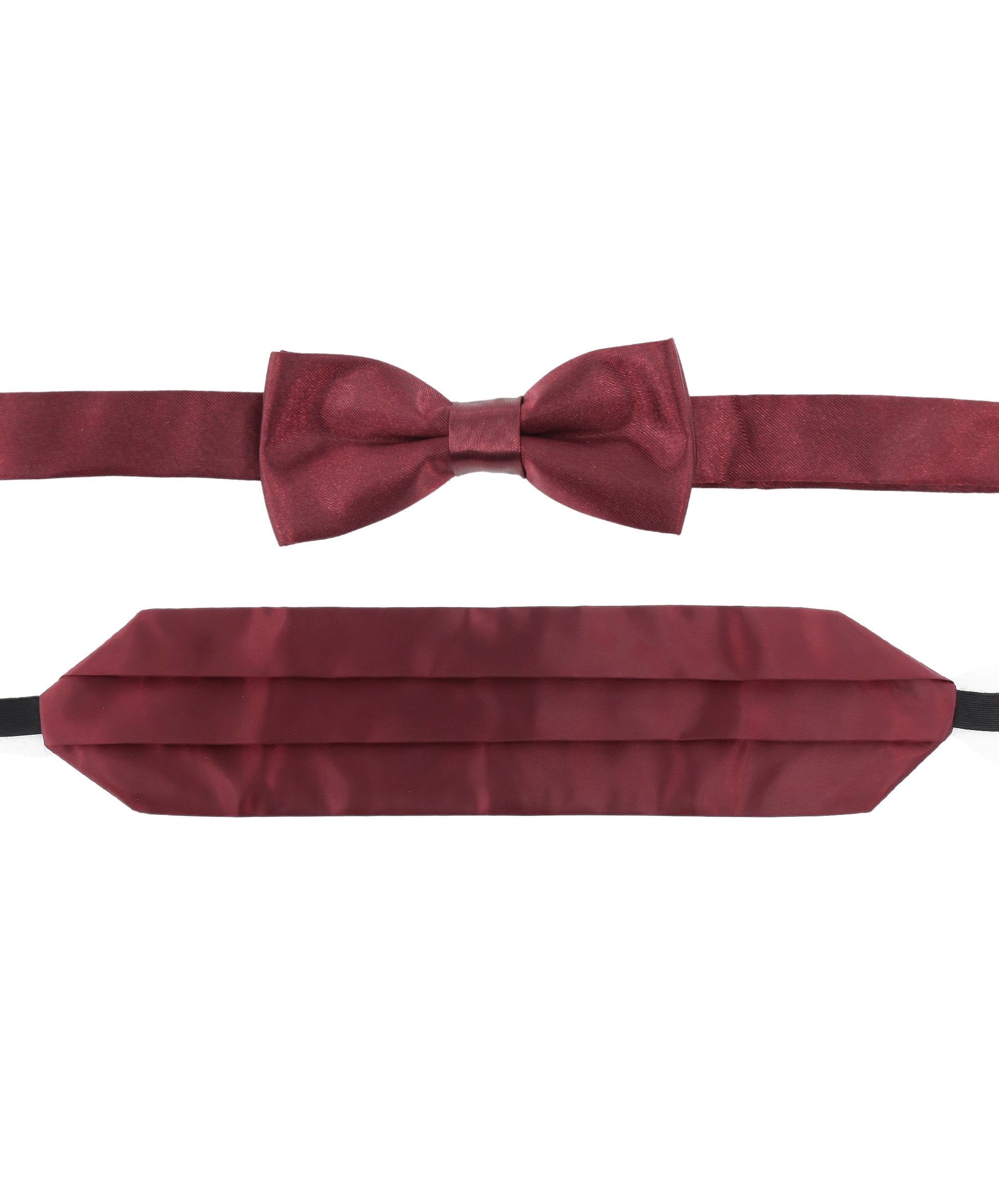 Boys Satin Cummerbund & Bow Tie set - Burgundy