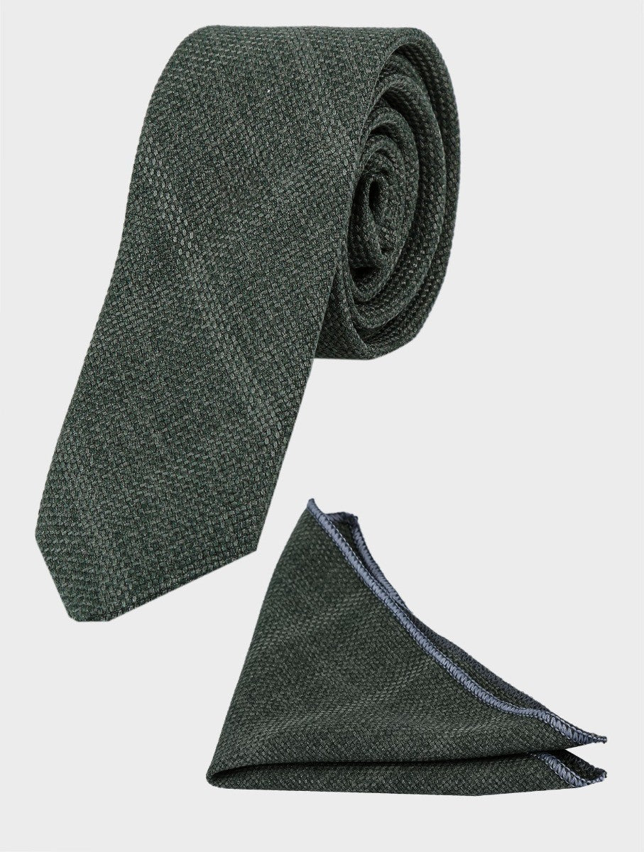 Jungen Tweed Windowpane Karo Baumwollweste - Grün