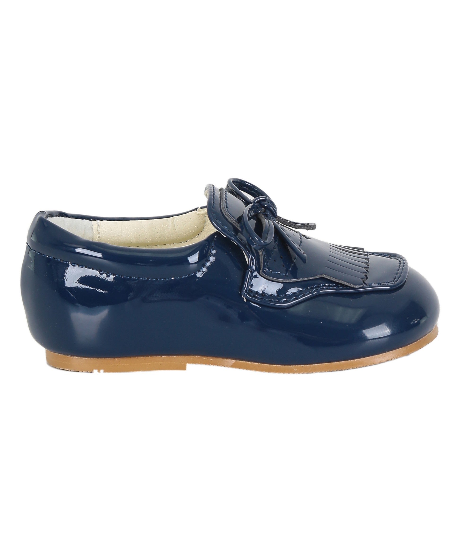 Baby Jungen Vorläufer Lack Loafers - ADAM - Navyblau