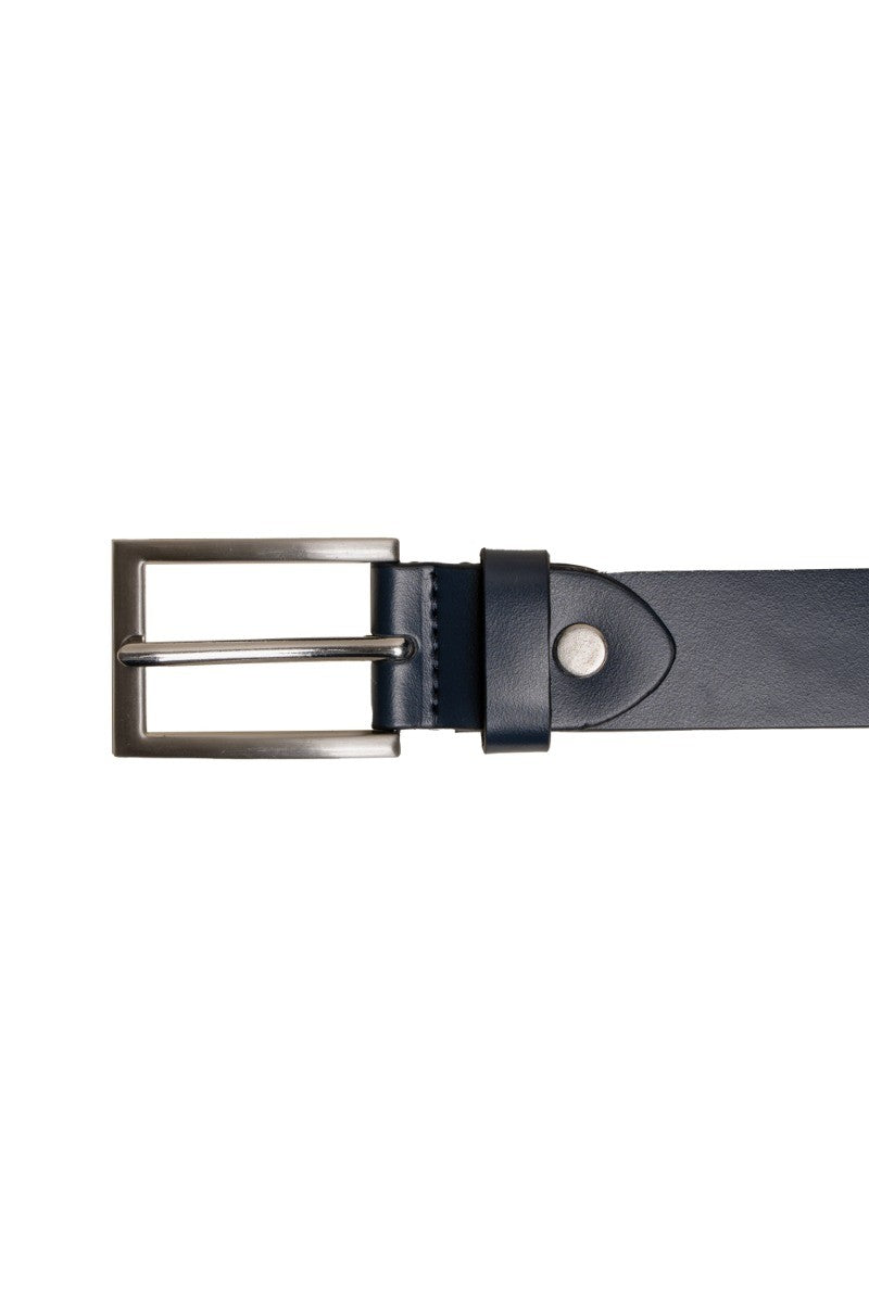 Ceinture en cuir pour hommes - Bleu Marine