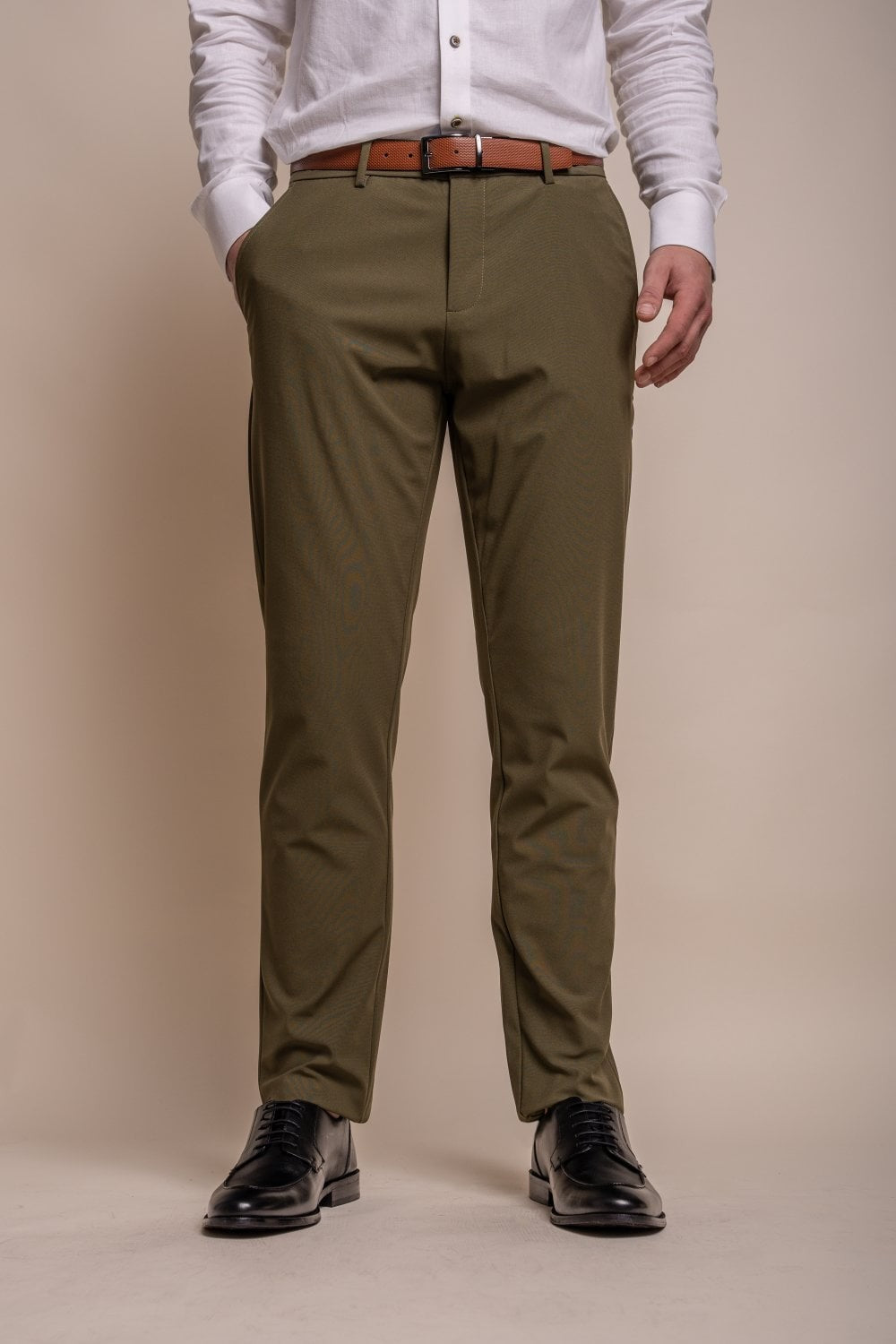 Pantalon décontracté ajusté pour hommes - REED - Kaki