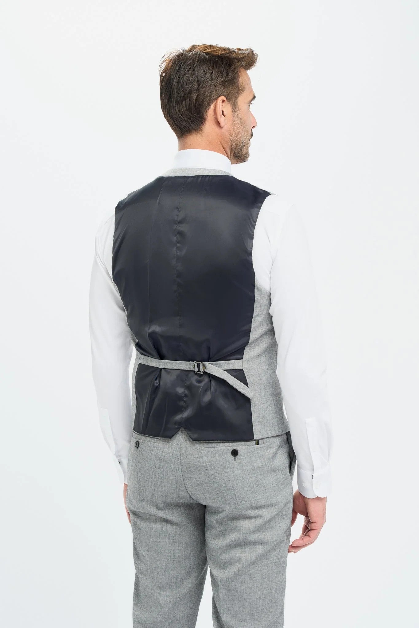 Premium Slim Fit Men's Waistcoat – MALIBU - Grey