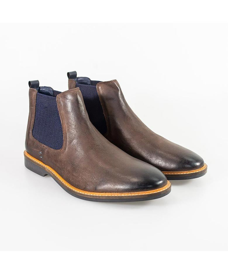 Herren Slip-On Chelsea Boots - ARIZONA - Rostbraun