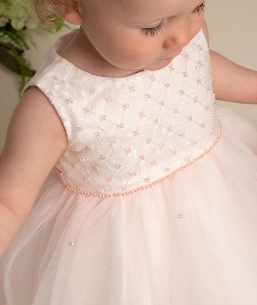 Baby & Mädchen Pailletten Tüllkleid - RILEY - Blush Pink