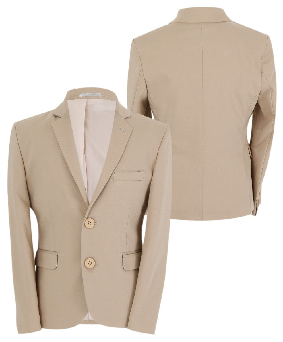 Jungen Slim Fit Formeller Blazer - KANE - Beige