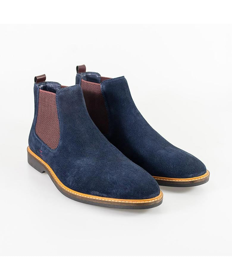 Herren Slip-On Chelsea Boots - ARIZONA - Marineblau